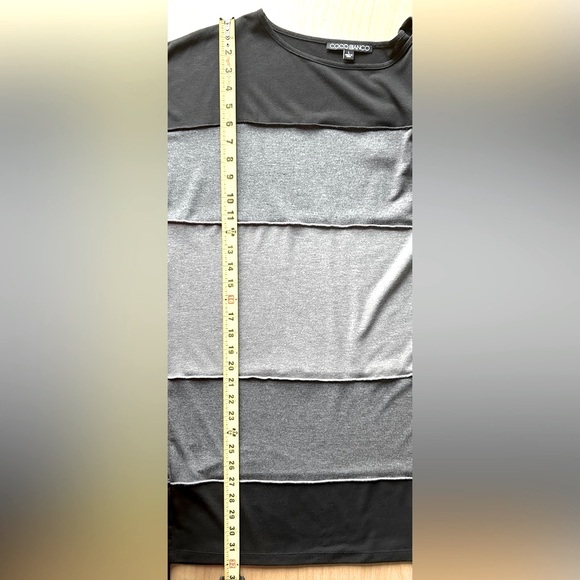 Coco Bianco Striped Long Tunic Top- Sz L - Picture 10 of 11